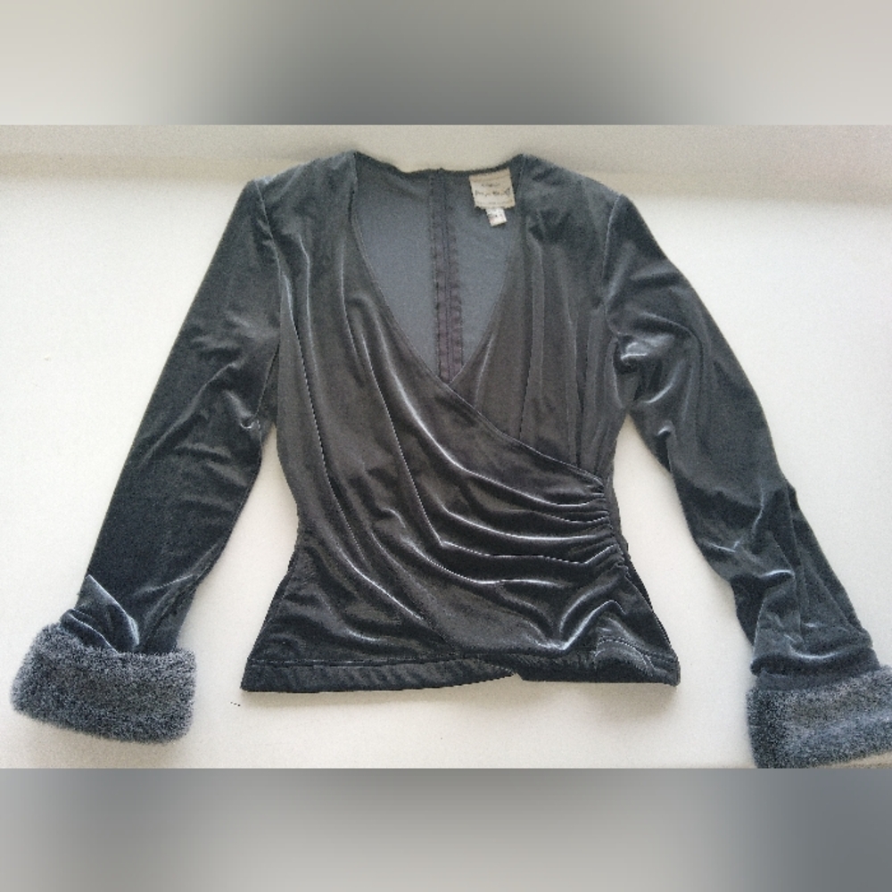 Vintage Joseph Ribkoff Velvet Velour Blouse